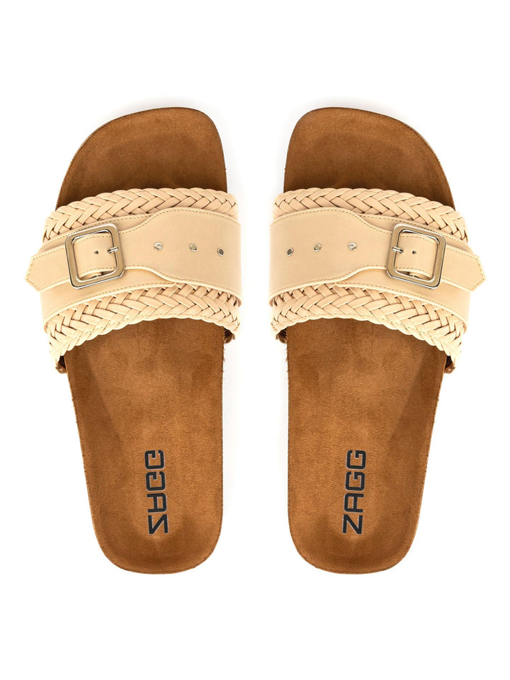 Beige Leather with Studs