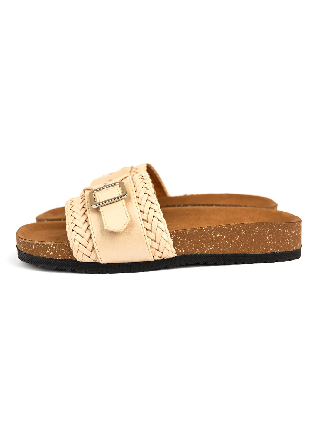 Beige Leather with Studs