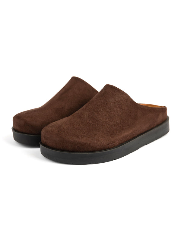Brown High Closed Clogs