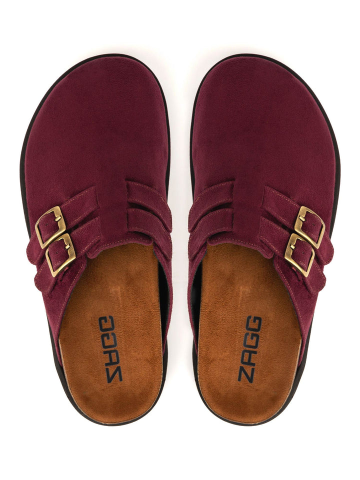 Burgundy High Clogs