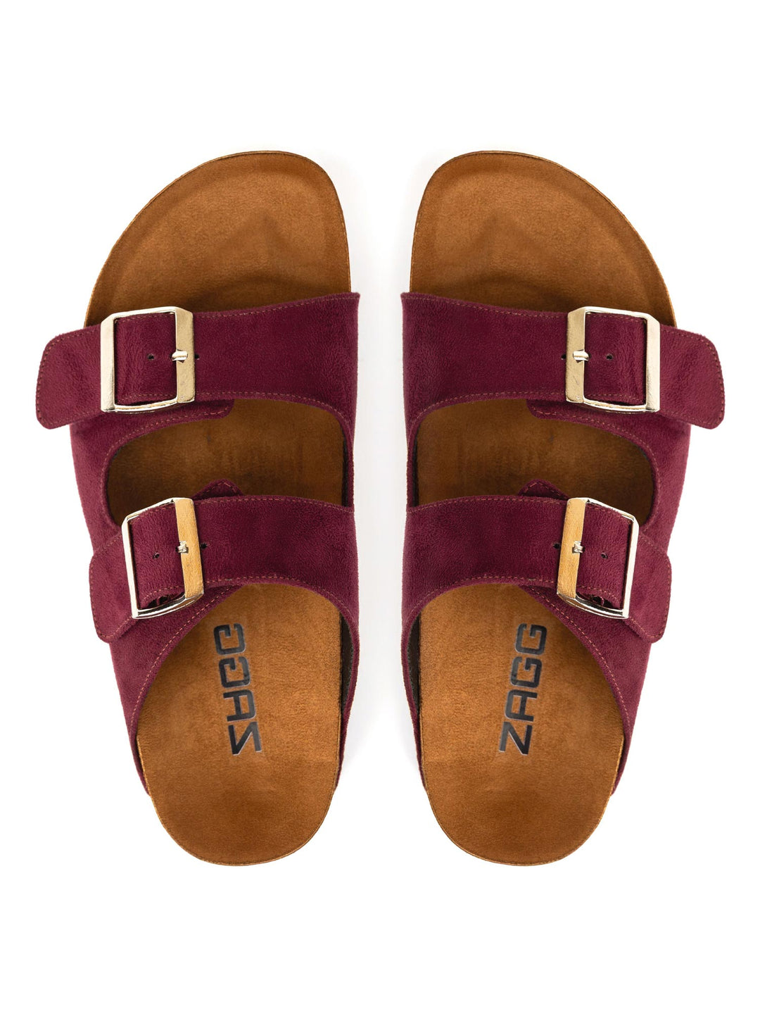 Burgundy High Double Buckle