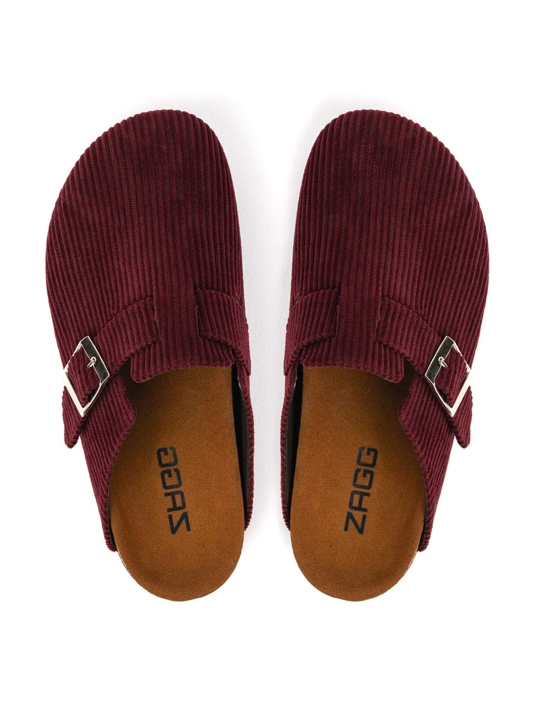 Burgundy Ribbed Clogs