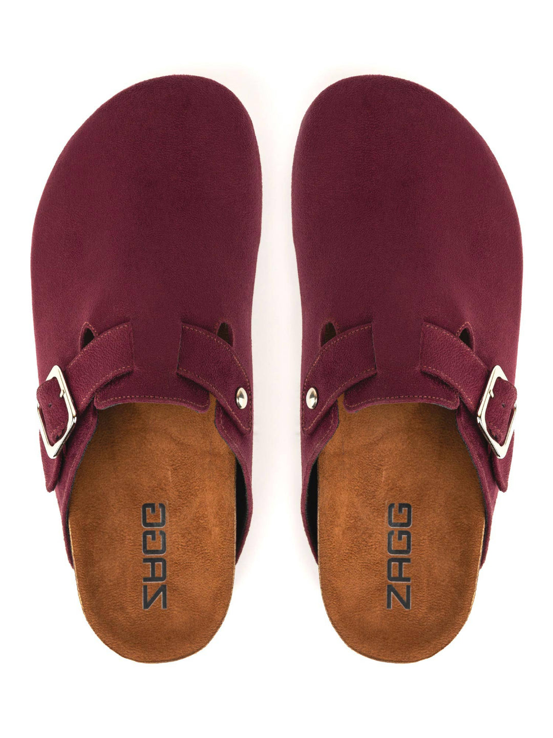 Burgundy Studded Clogs