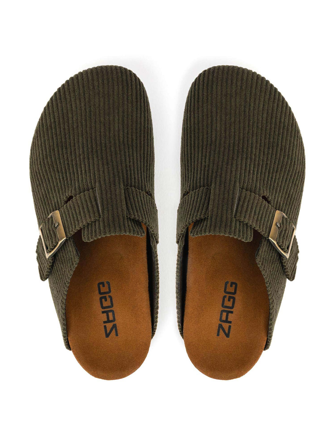 Olive Green Ribbed Clogs