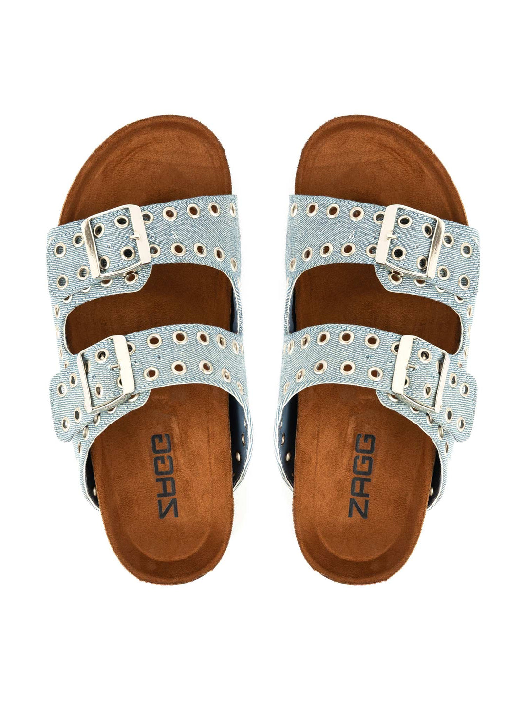 Studded Denim Double-Strap Women