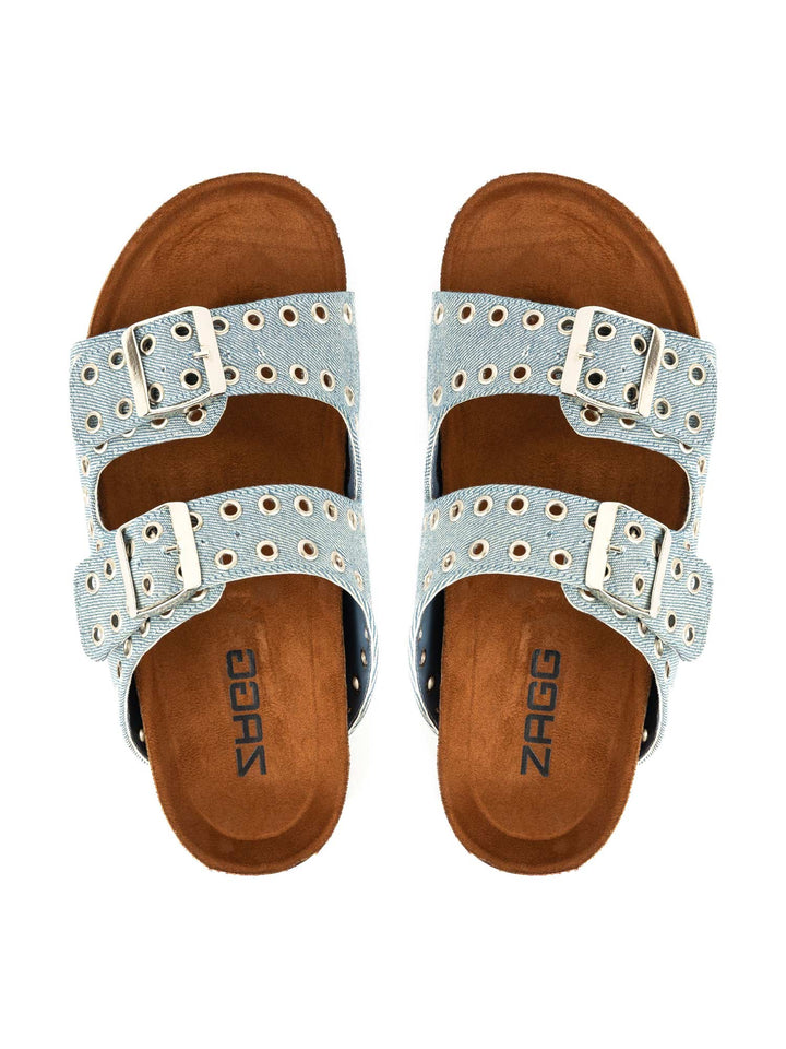 Studded Denim Double-Strap Women