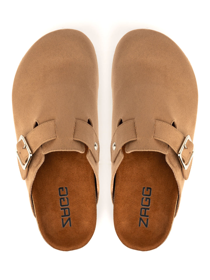 Beige Studded Clogs