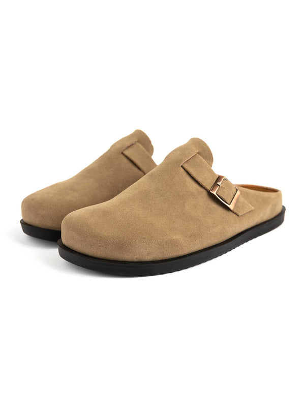 Beige Closed Clogs Men