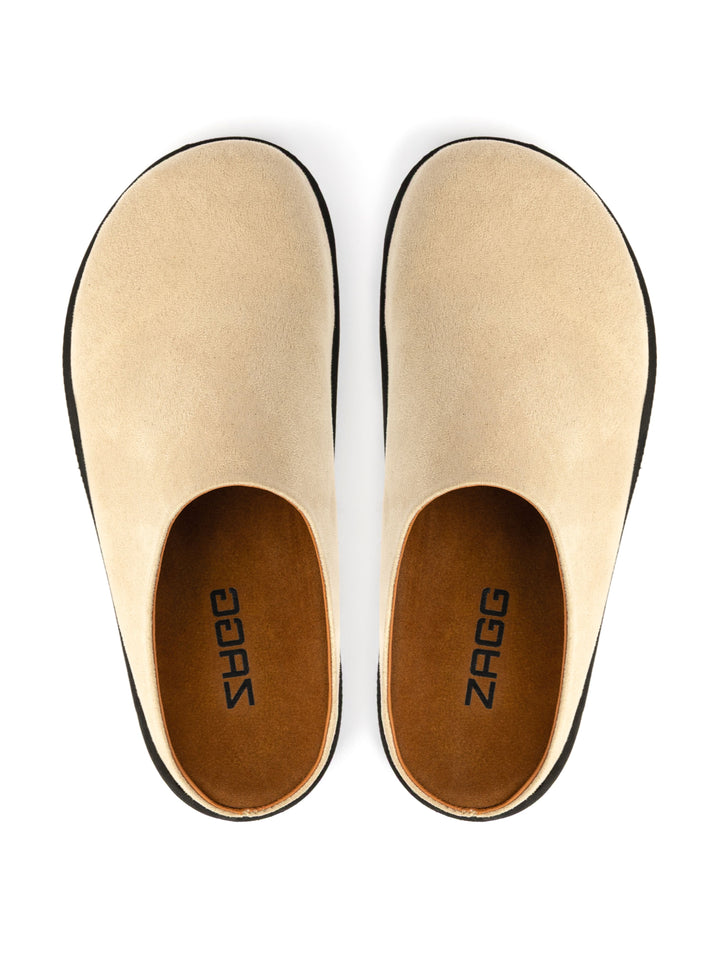 Beige High Closed Clogs