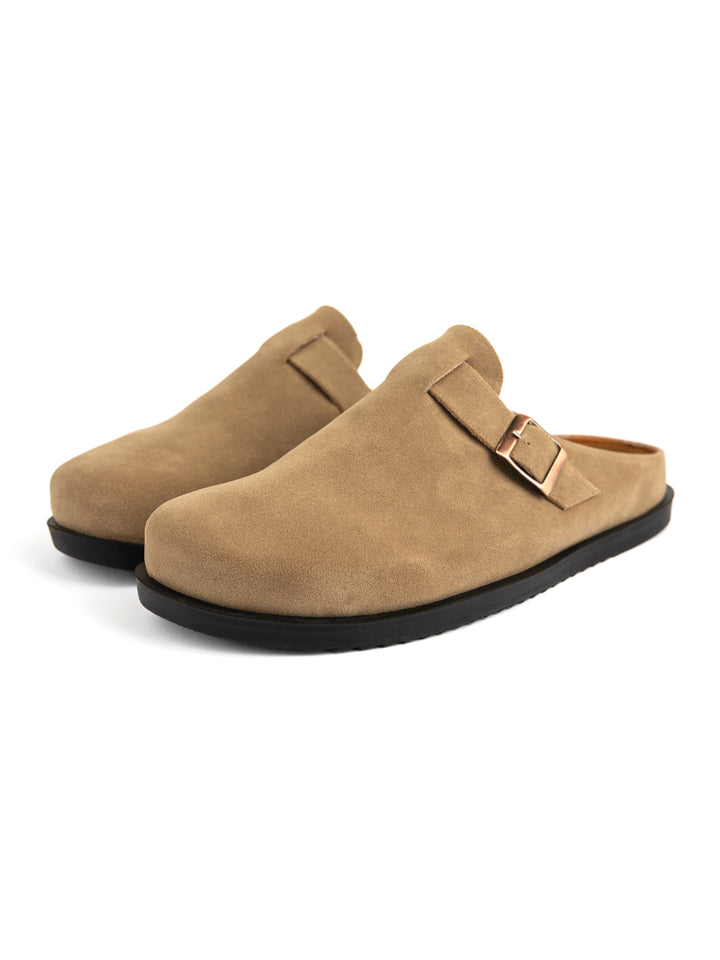 Beige Closed Clogs Men