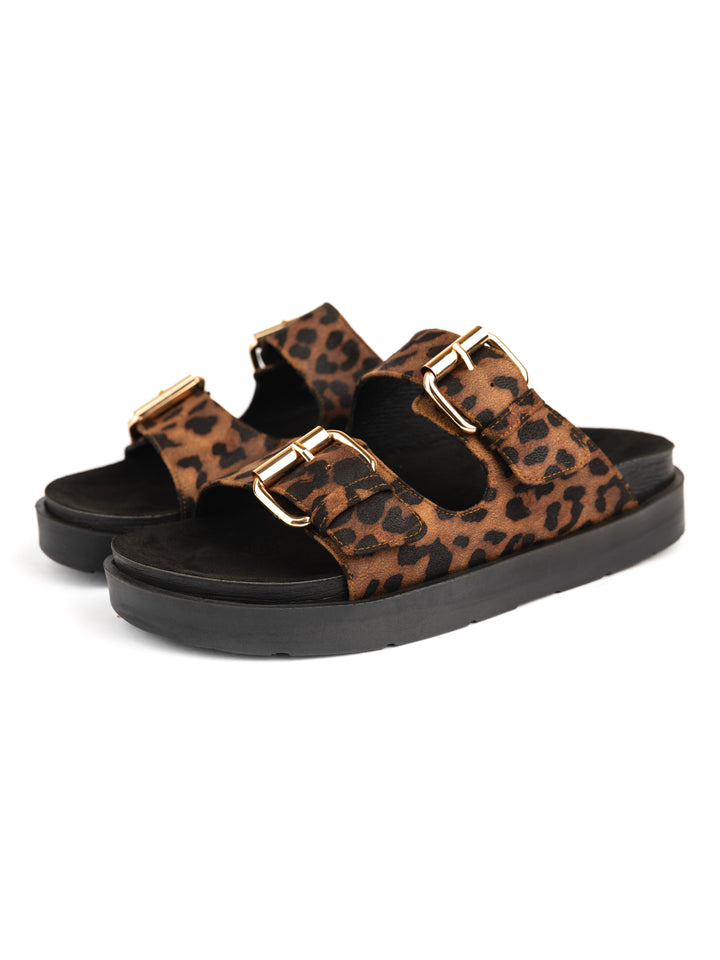 Black Leopard Double Strap