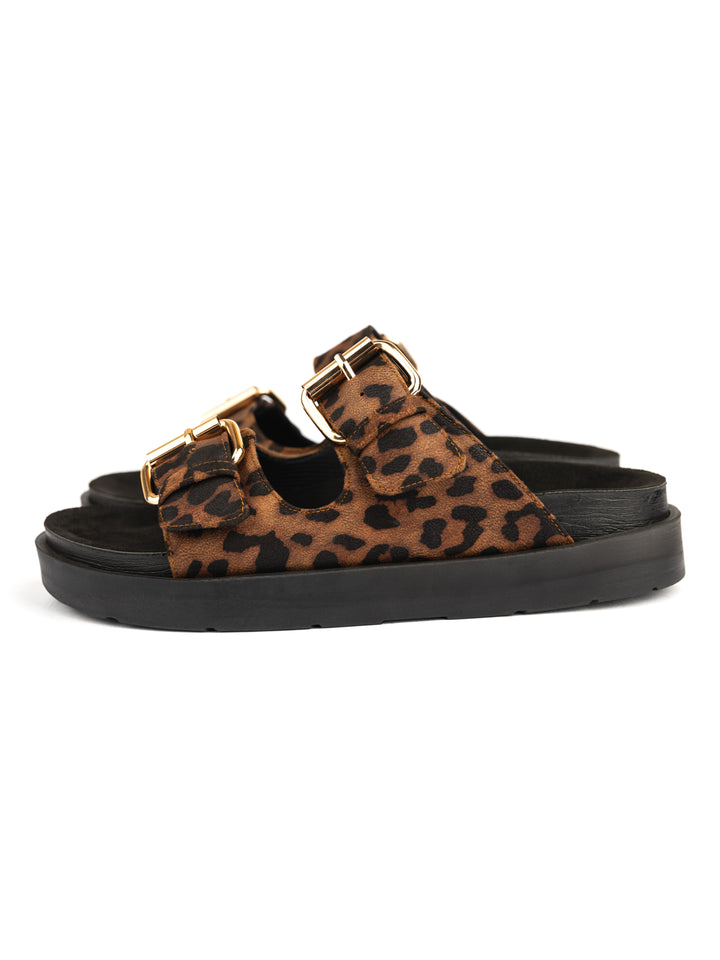 Black Leopard Double Strap