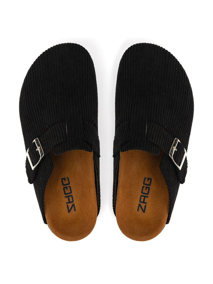 Black Ribbed Clogs