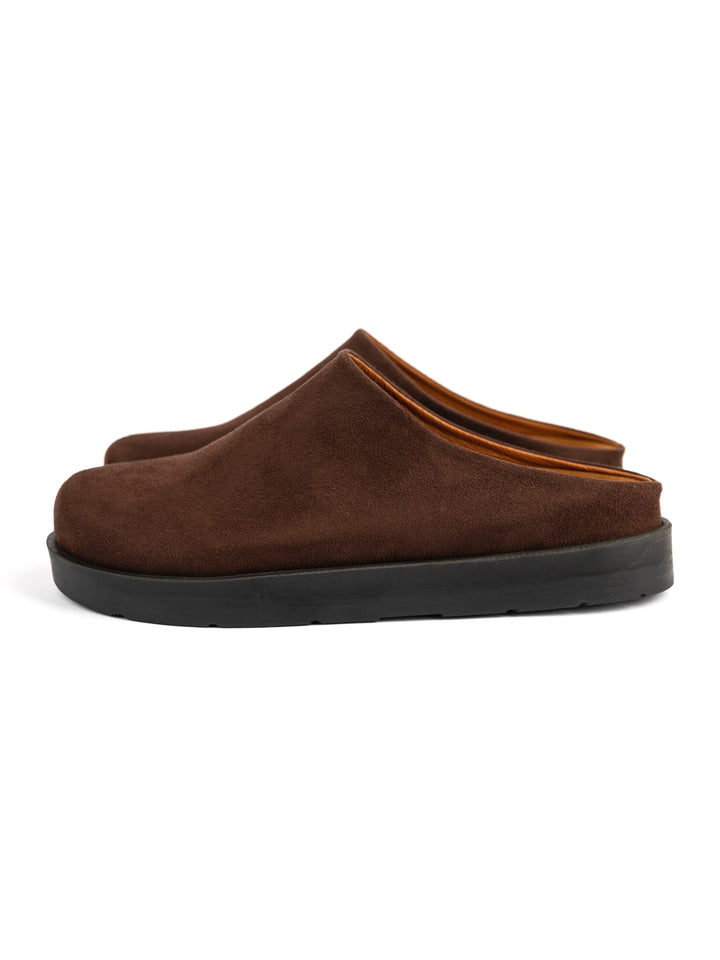 Brown High Closed Clogs