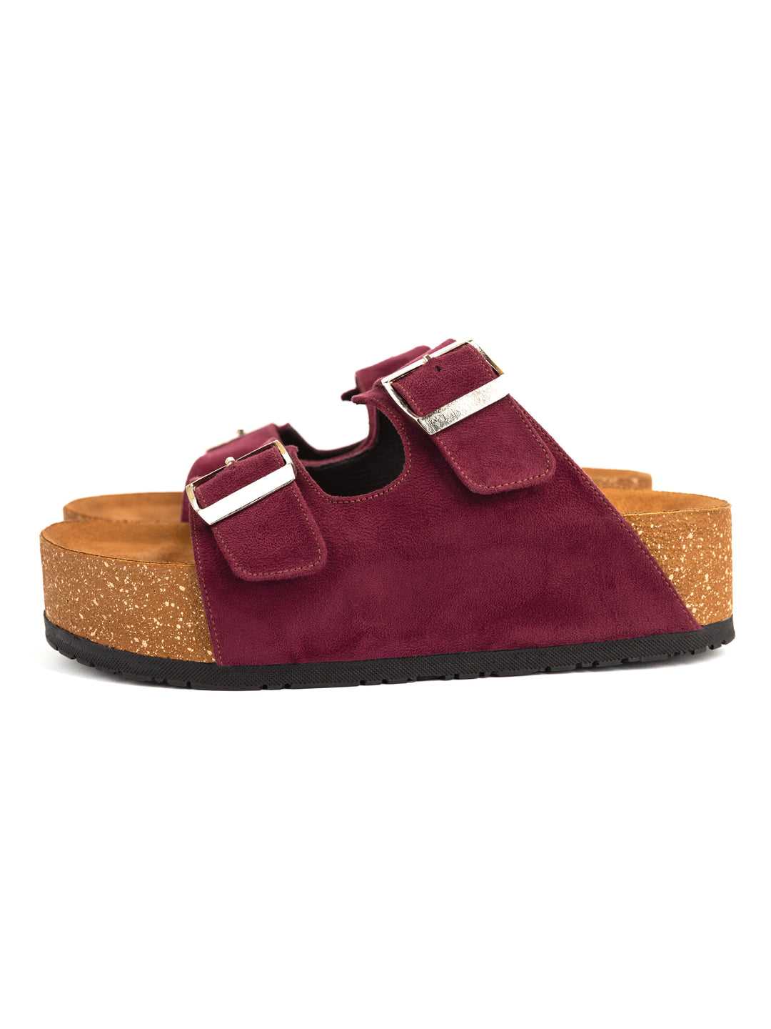Burgundy High Double Buckle