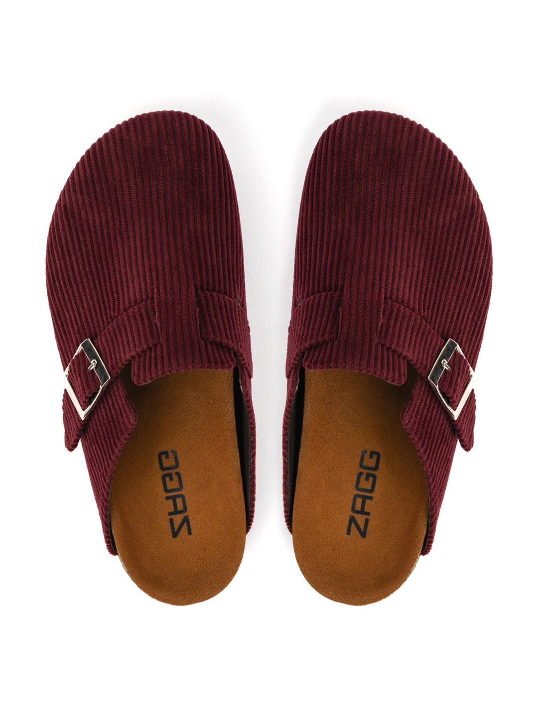 Burgundy Ribbed Clogs