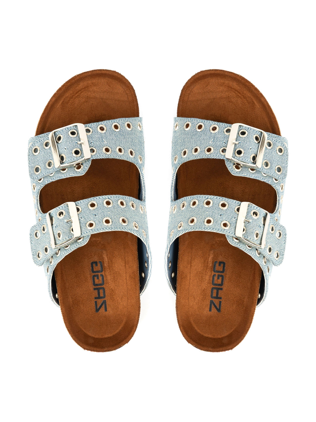 Studded Denim Double-Strap Women