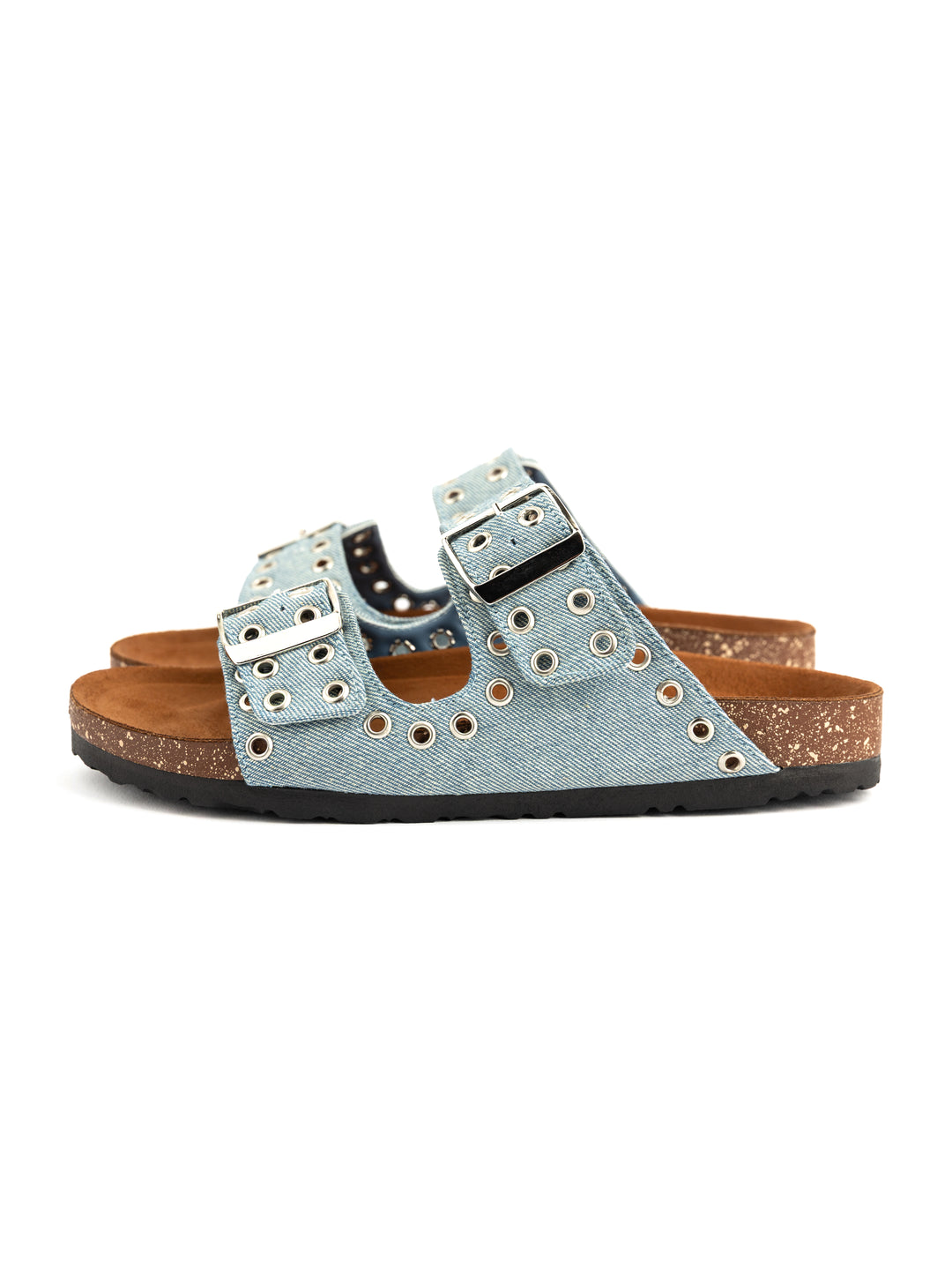 Studded Denim Double-Strap Women