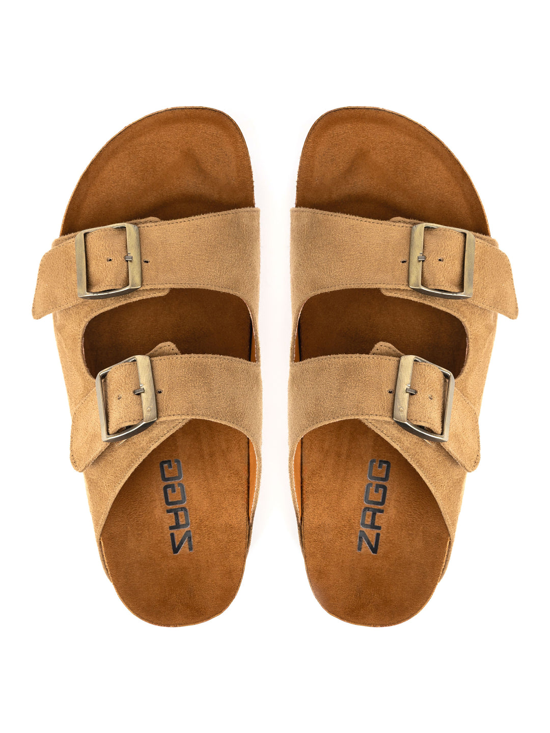 Beige High Double Buckle