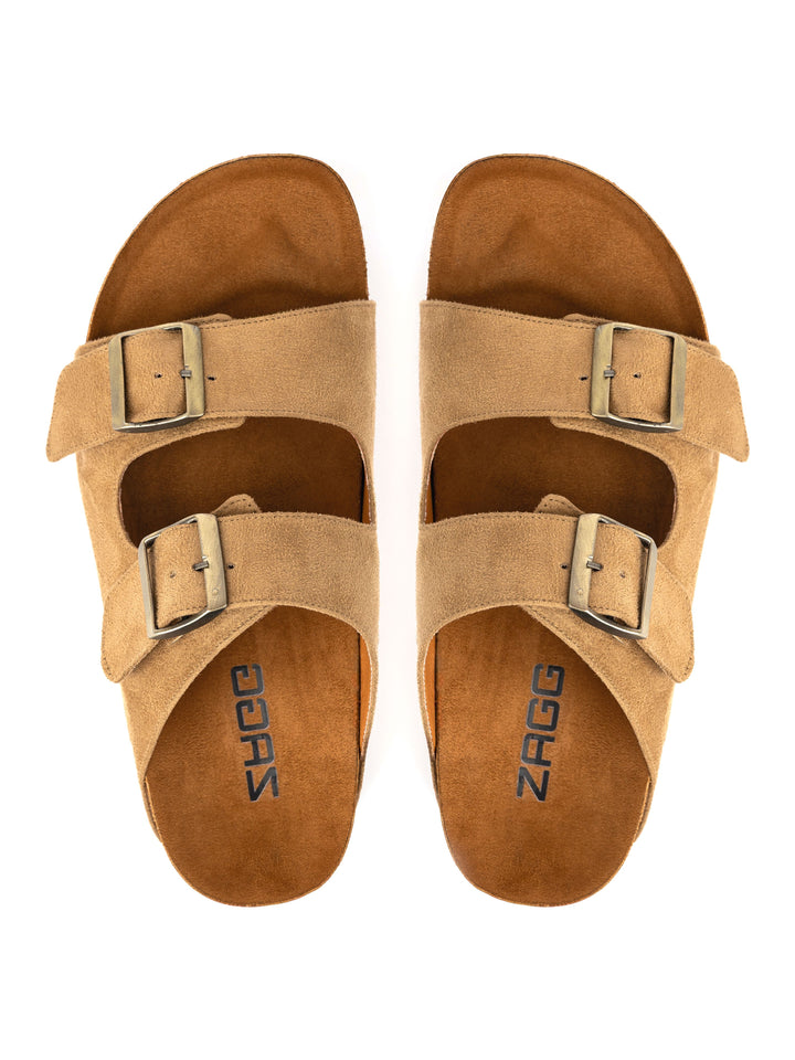 Beige High Double Buckle