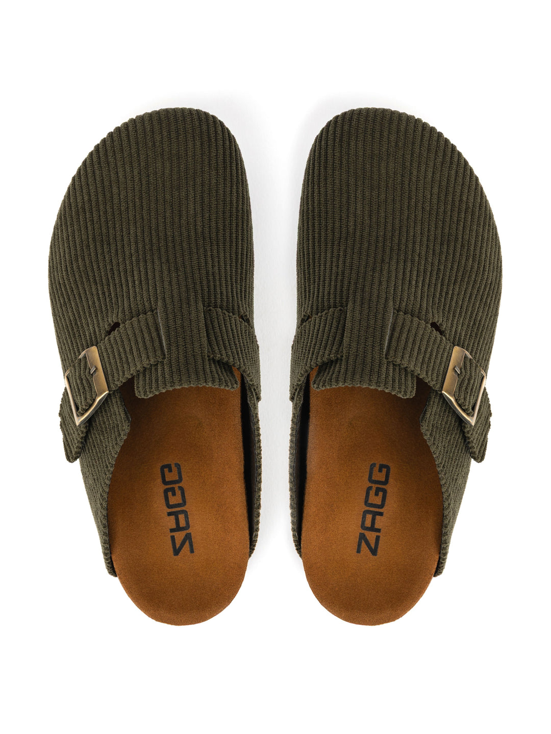 Olive Green Ribbed Clogs