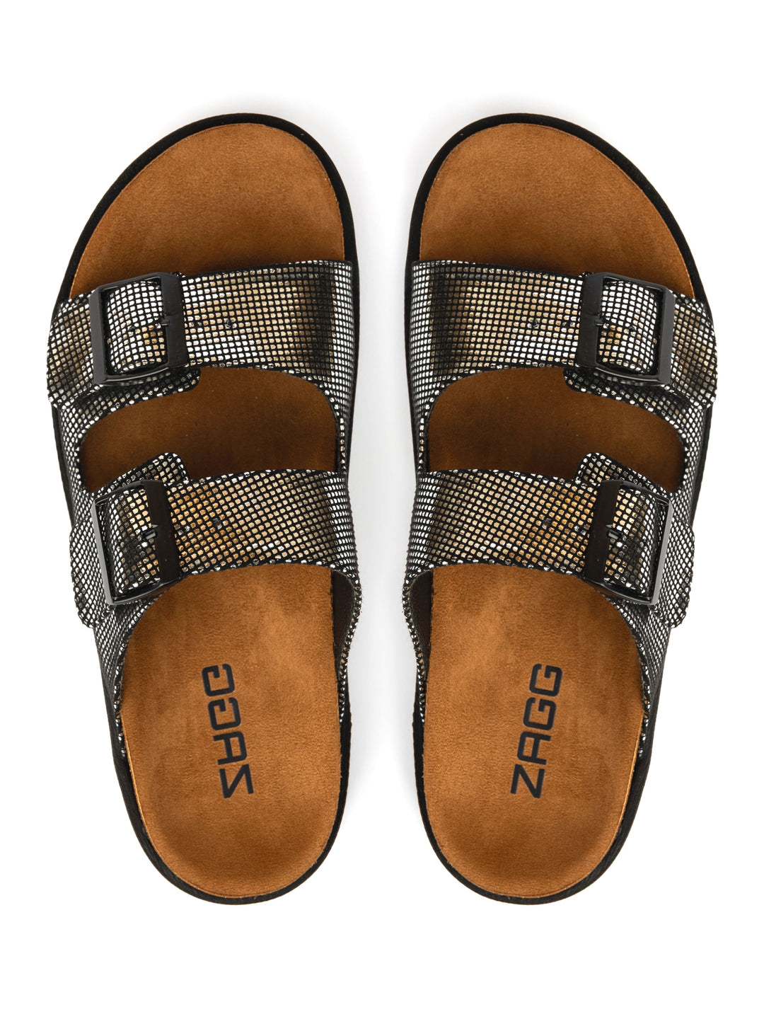Silver Black Double Strap