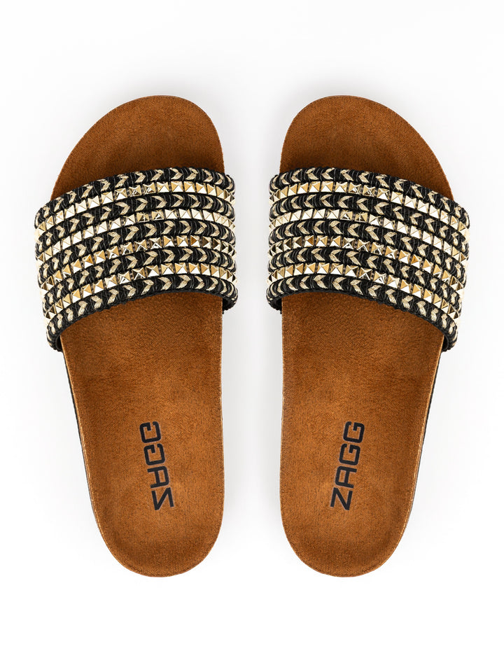 Black n Gold Studded
